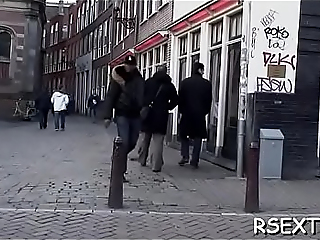 Horny Elderly Young Man Takes Neat As A Pin Hammer Close By Amsterdam&#039_s Redlight District